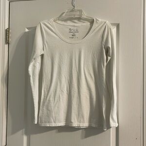 Women's White Long Sleeve Top